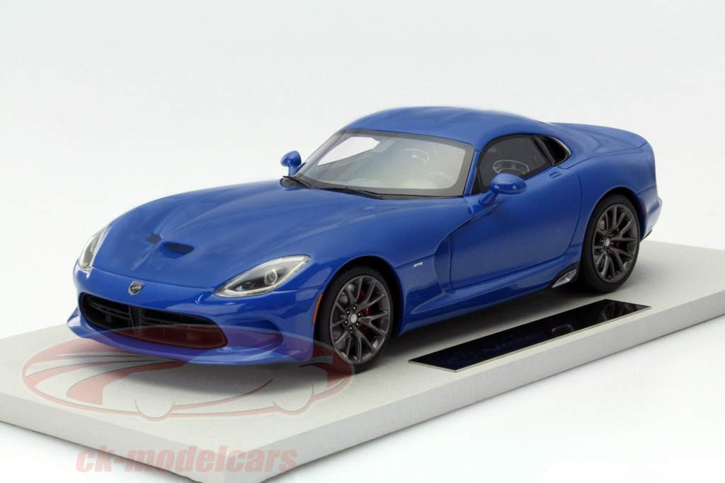 道奇蝰蛇SRT双门轿跑车2014年 蓝色 1:18 TopMarques