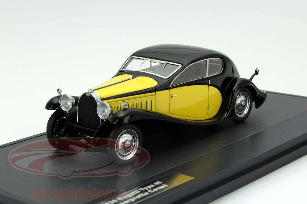 布加迪古典46型跑车 Superprofile Coupe 1930年 黑/黄色 1:43 Matrix