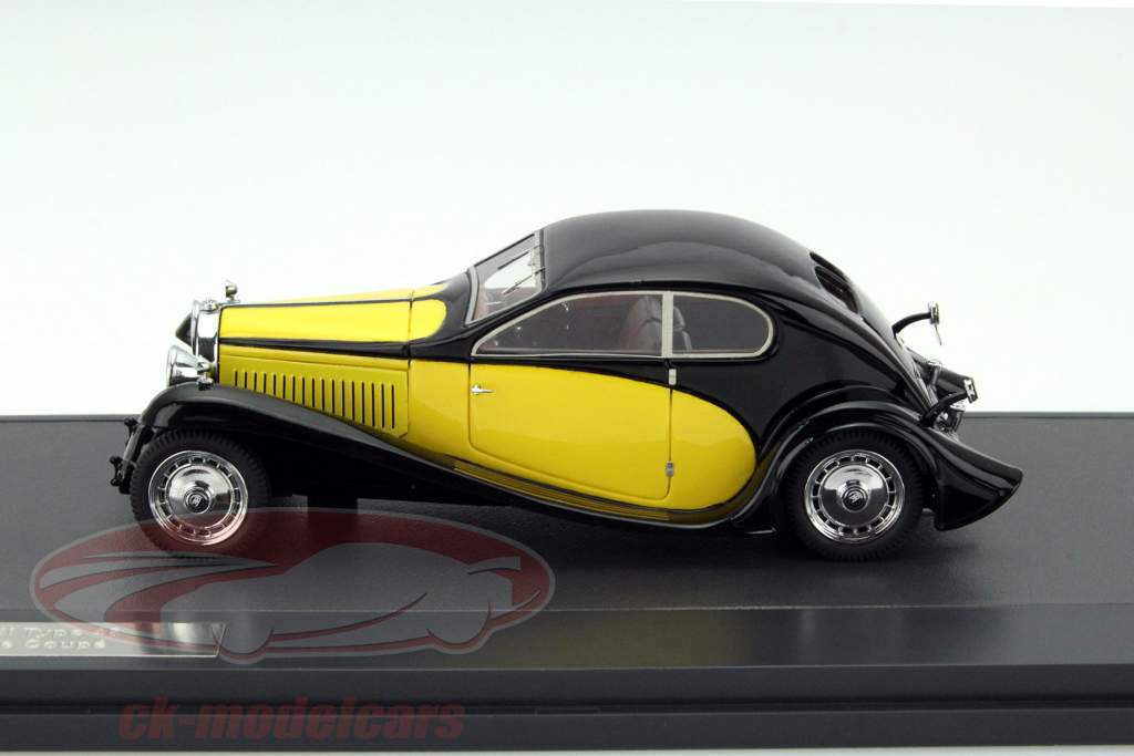 布加迪古典46型跑车 Superprofile Coupe 1930年 黑/黄色 1:43 Matrix