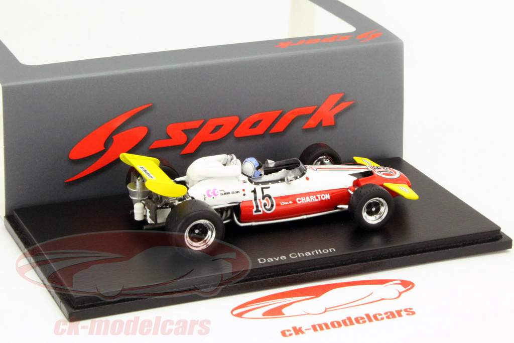 Dave Charlton Brabham BT33 #15 Zuiden Afrikaanse GP Formule 1 1971 1:43 Spark