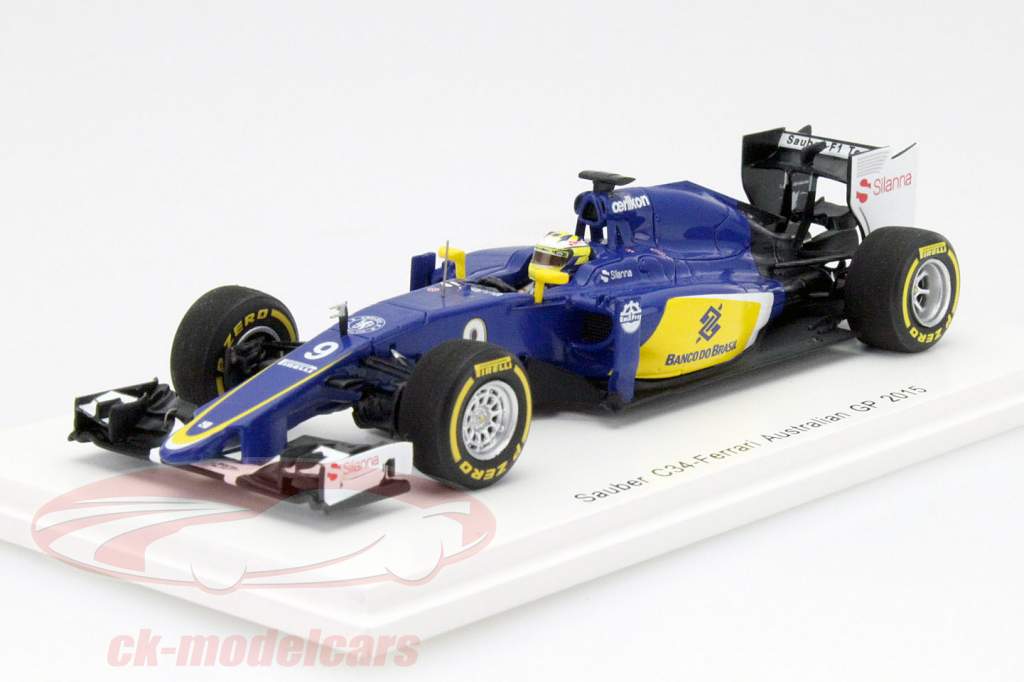 Marcus Ericsson Sauber Ferrari C34 #9 Fórmula 1 2015 1:43 Spark