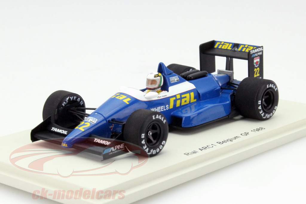 Andrea de Cesaris Rial ARC1 #22 Бельгия GP Формула 1 1988 1:43 Spark