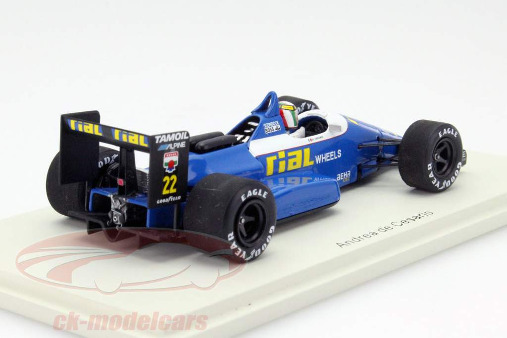 Andrea de Cesaris Rial ARC1 #22 Belgio GP Formula 1 1988 1:43 Spark