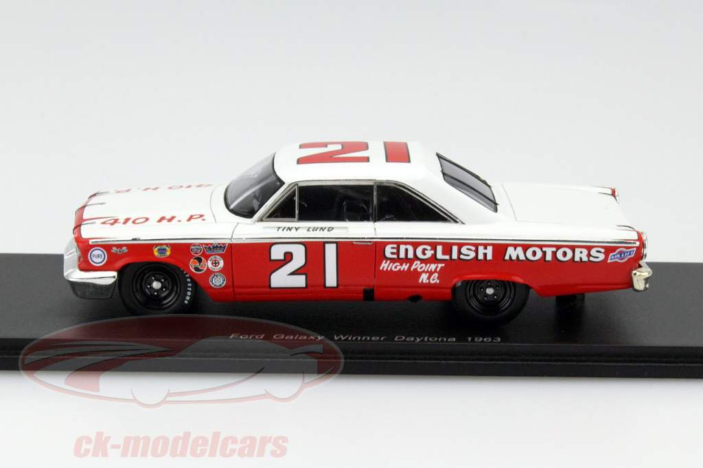 Spark 1:43 Tiny Lund Ford Galaxy #21 Winner Daytona 500 1963
