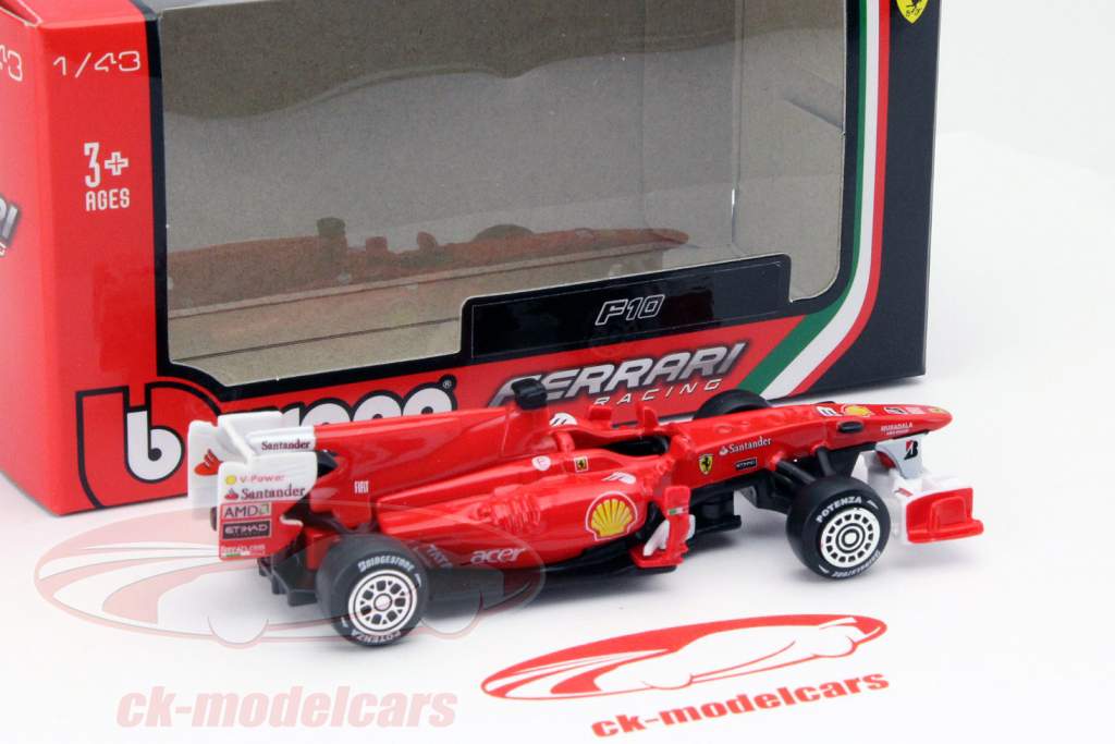 Fernando Alonso Ferrari F10 #8 Formula 1 2010 1:43 Bburago