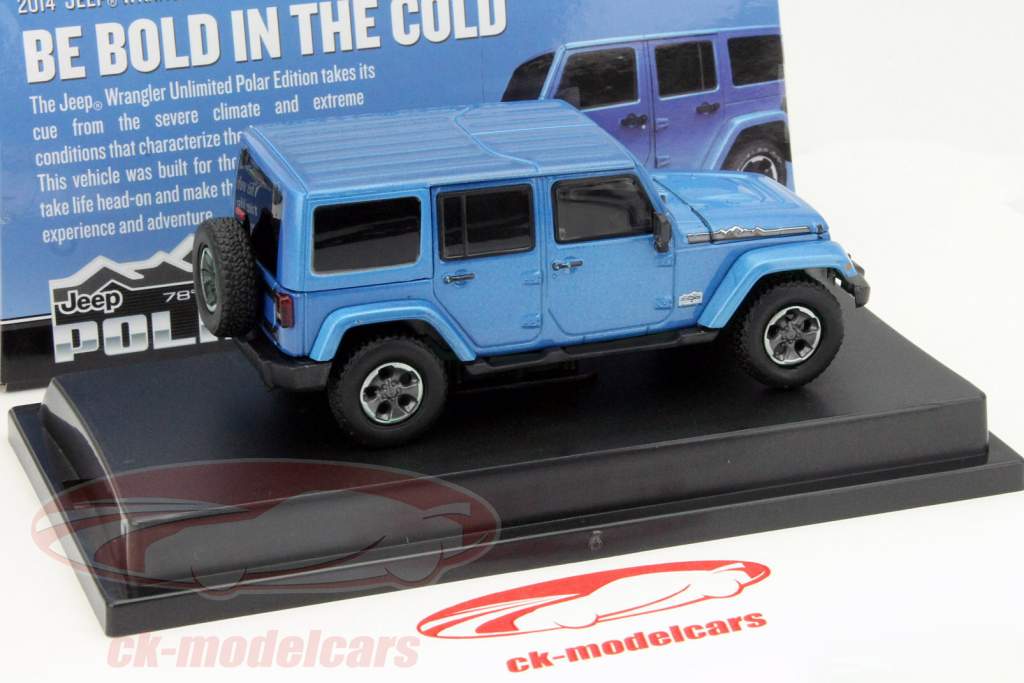吉普（Jeep）牧马人四门 2015年 蓝金属色 1:43 绿光 Greenlight
