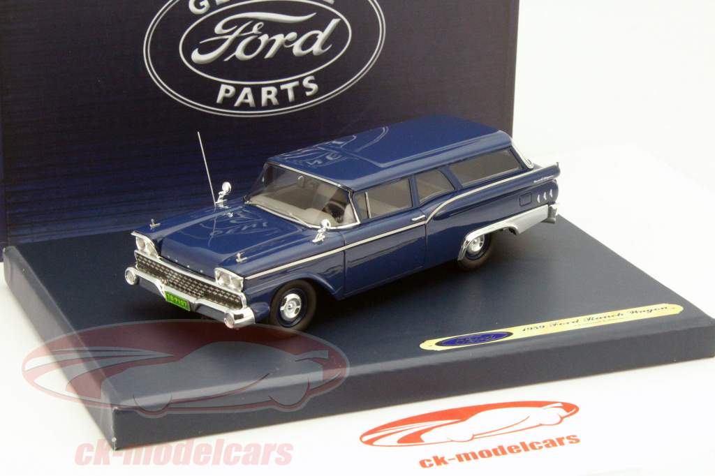 Ford Ranch Wagon Jaar 1959 blauw 1:43 Motorhead