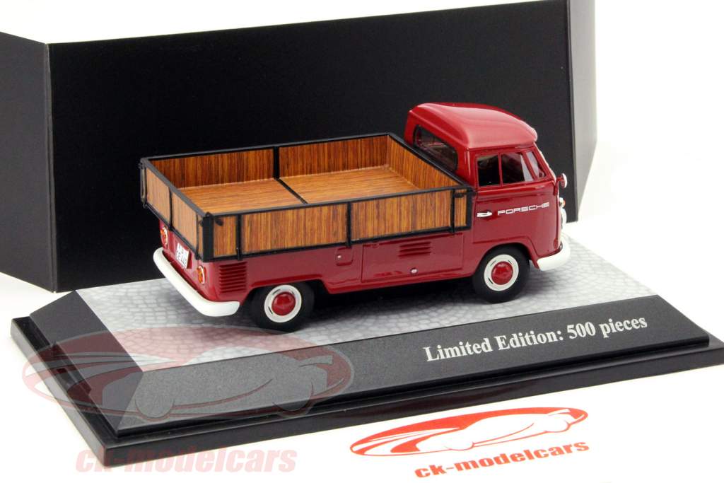 Volkswagen VW T1 Großraumpritschenwagen Porsche rot 1:43 PremiumClassiXXs
