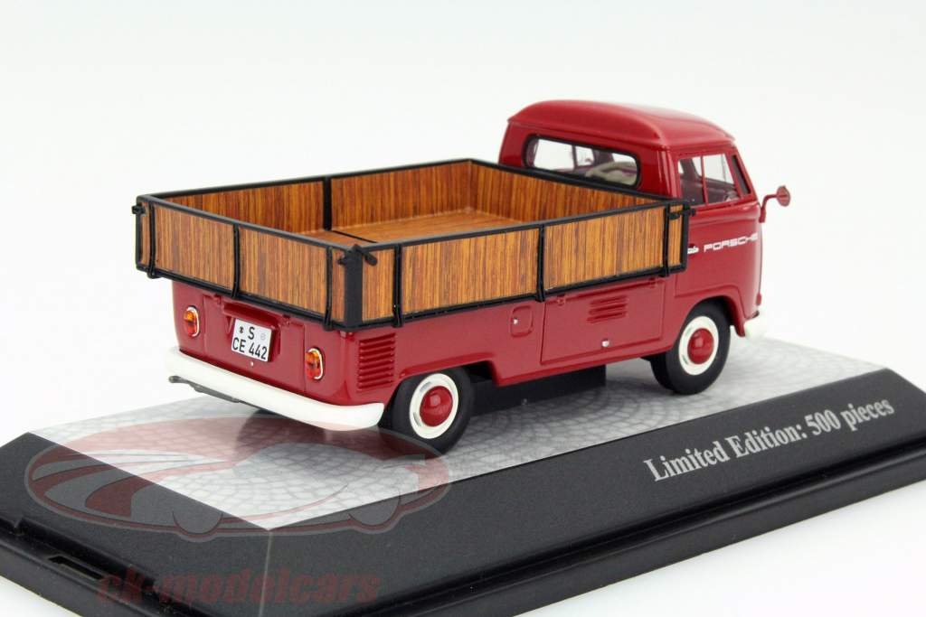 Volkswagen VW T1 Großraumpritschenwagen Porsche rot 1:43 PremiumClassiXXs