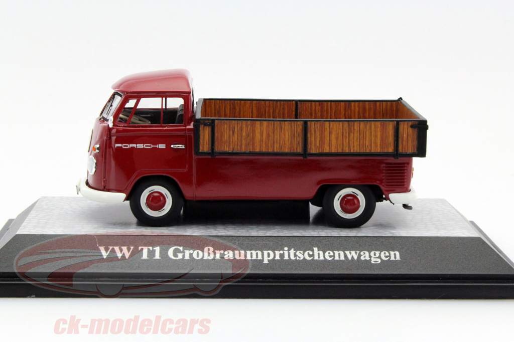 Volkswagen VW T1 Großraumpritschenwagen Porsche rot 1:43 PremiumClassiXXs
