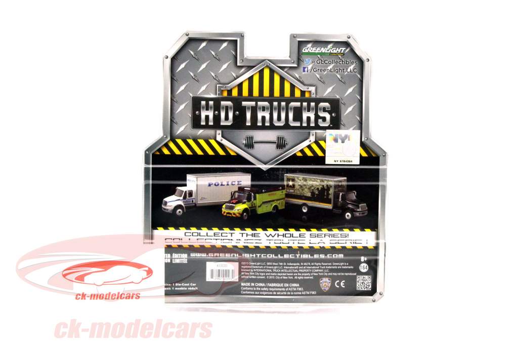 万国 Durastar卡车~警方卡车 1:64 绿光 Greenlight