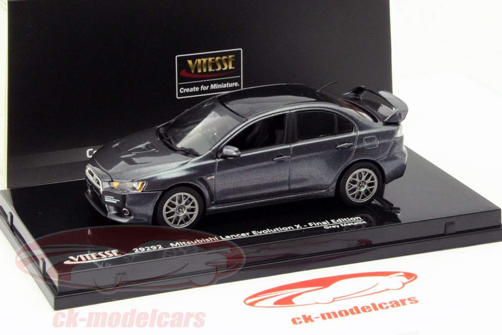 Mitsubishi Lancer Evolution X År 2012 grå metalliske 1:43 Vitesse