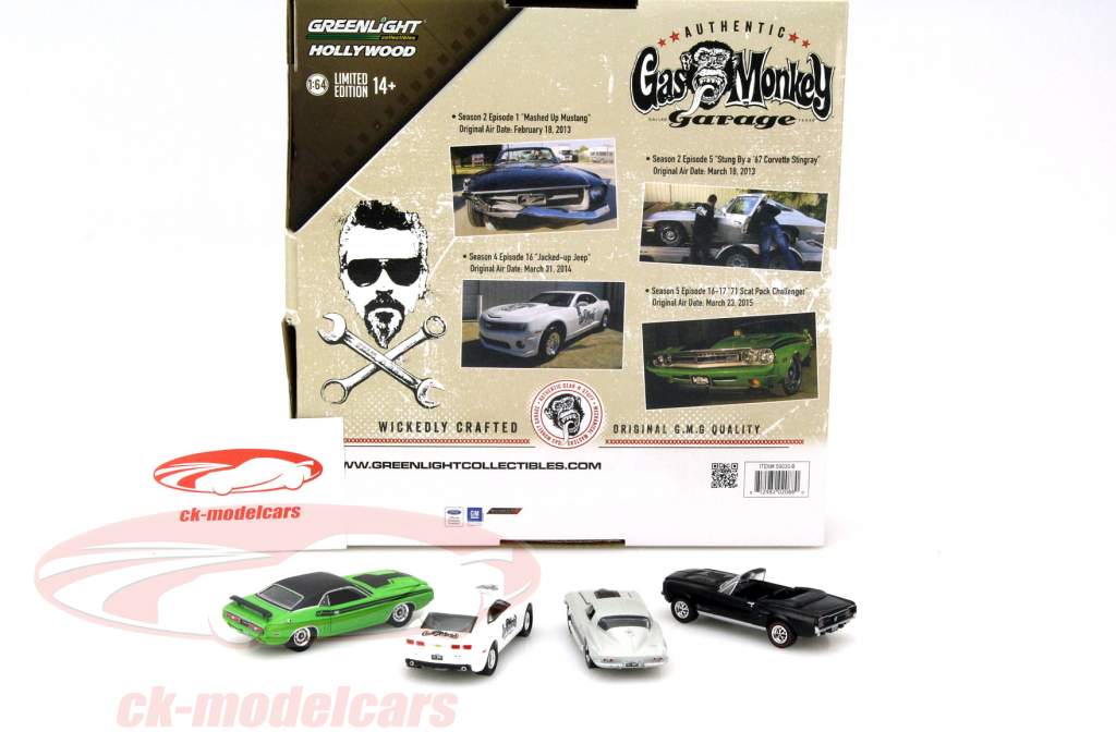 Gas Monkey Garage 4-Car Set 1:64 Greenlight