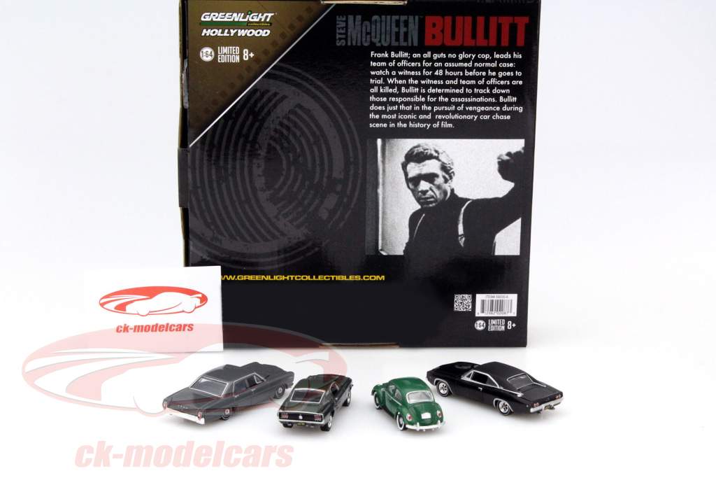 Steve McQueen Bullitt 4-Car Set 1:64 Greenlight