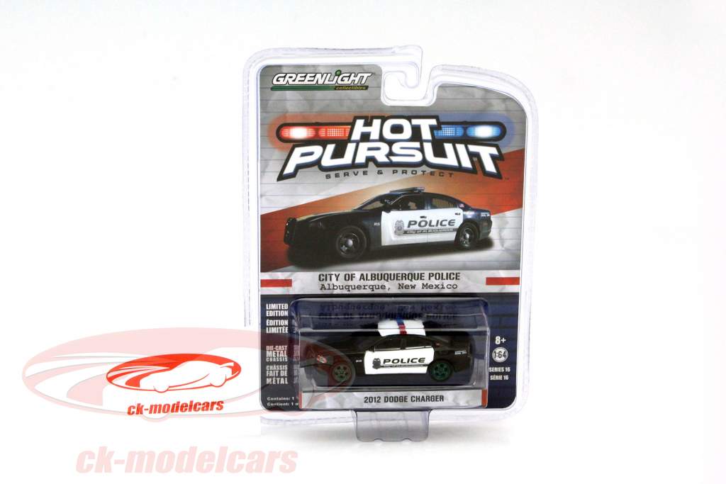 Dodge Charger Baujahr 2012 Albuquerque, New Mexiko Police grün 1:64 Greenlight
