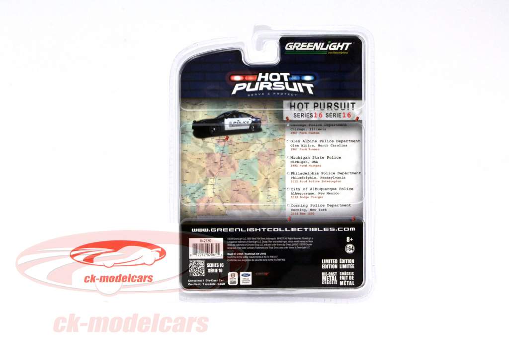 Dodge Charger Baujahr 2012 Albuquerque, New Mexiko Police grün 1:64 Greenlight