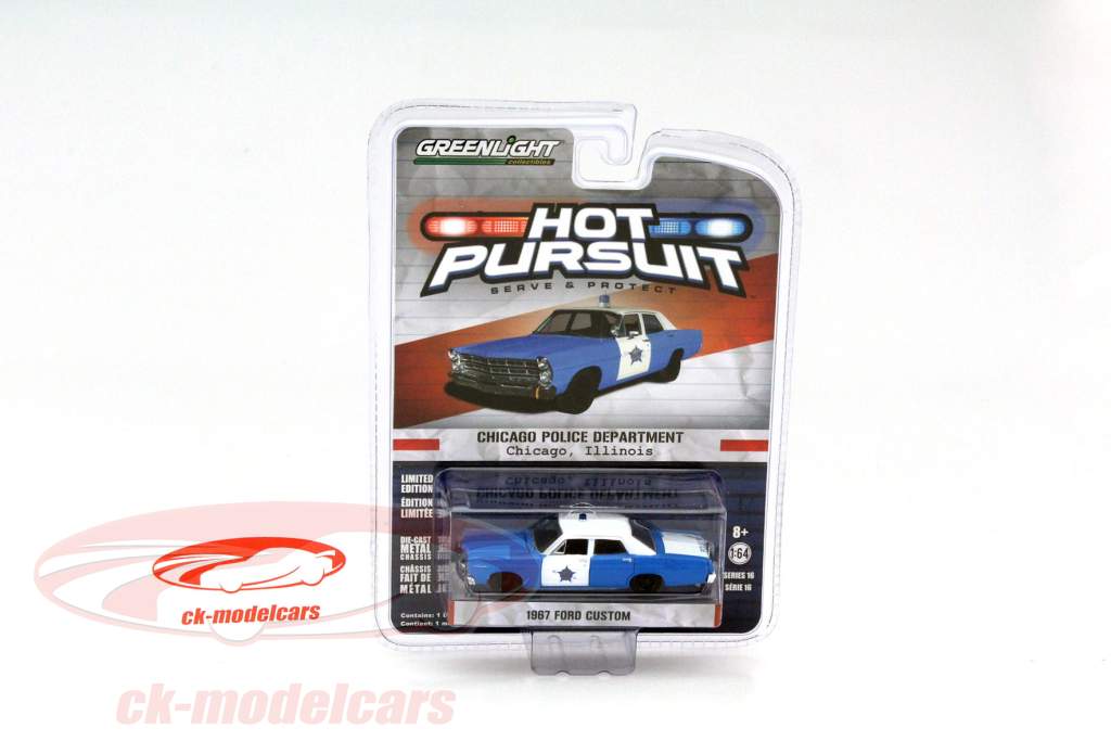 Ford Custom Ano 1967 Chicago Police Department 1:64 Greenlight