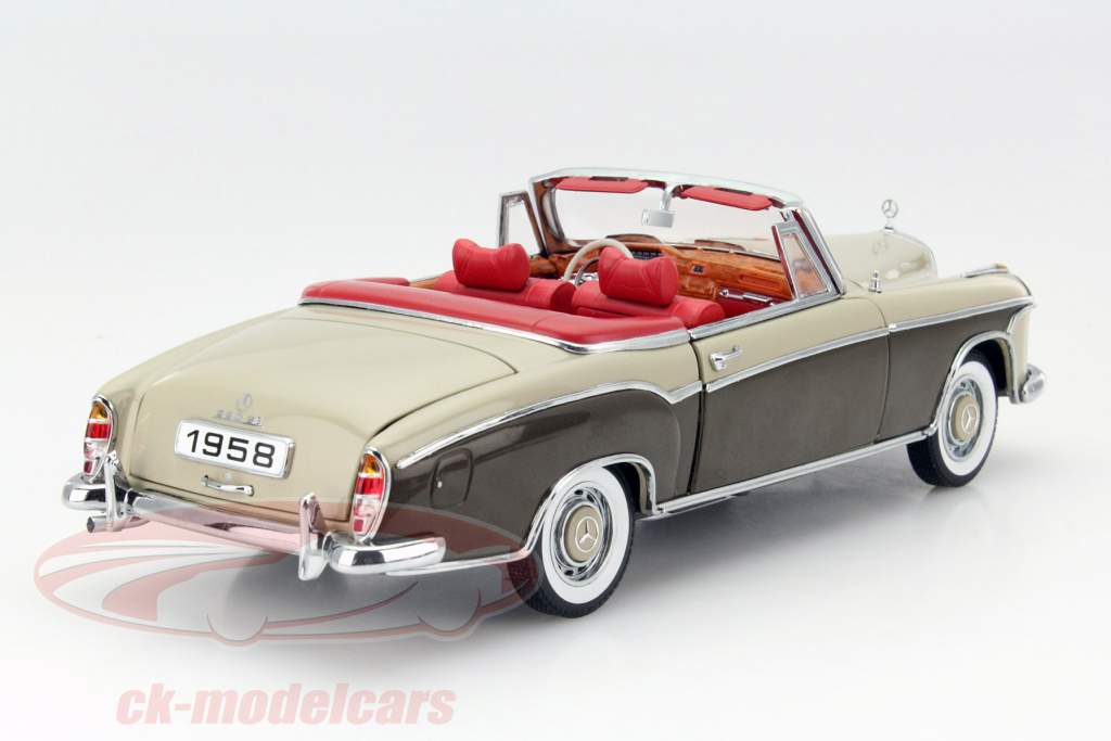 梅赛德斯 - 奔驰 220 SE 敞篷 1958年 褐色 1:18 太阳星 SunStar