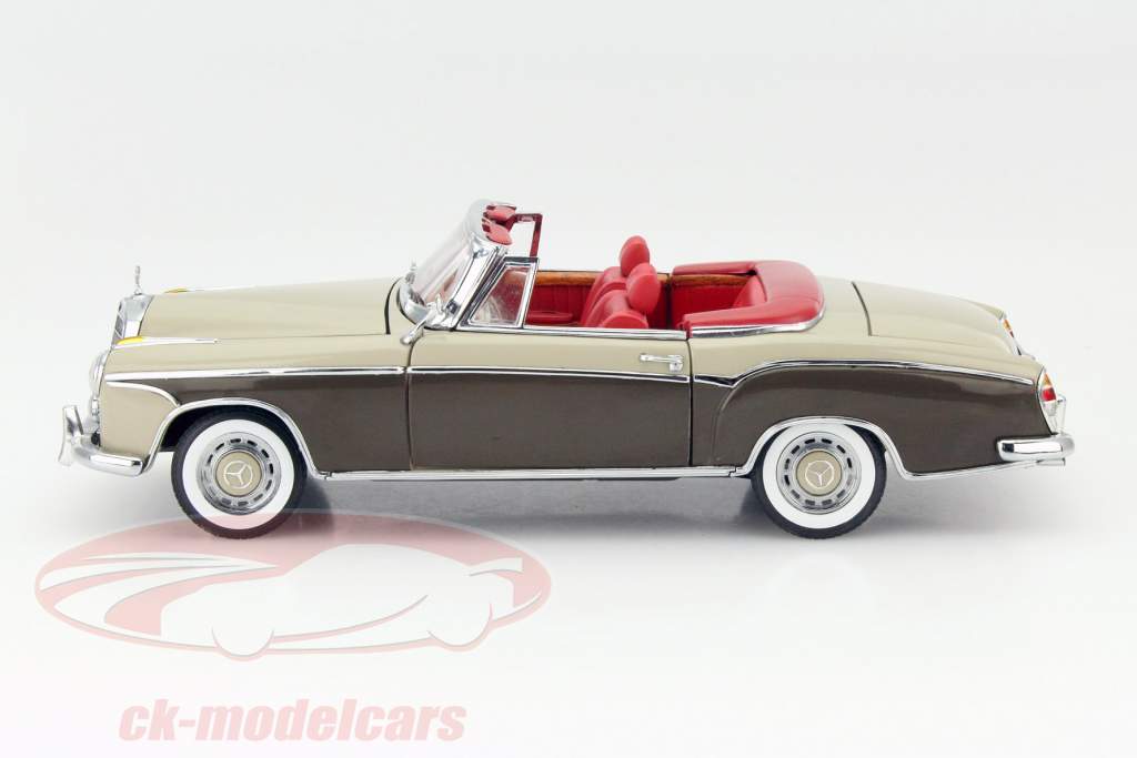 Mercedes-Benz 220 SE Convertible Año 1958 marrón 1:18 SunStar