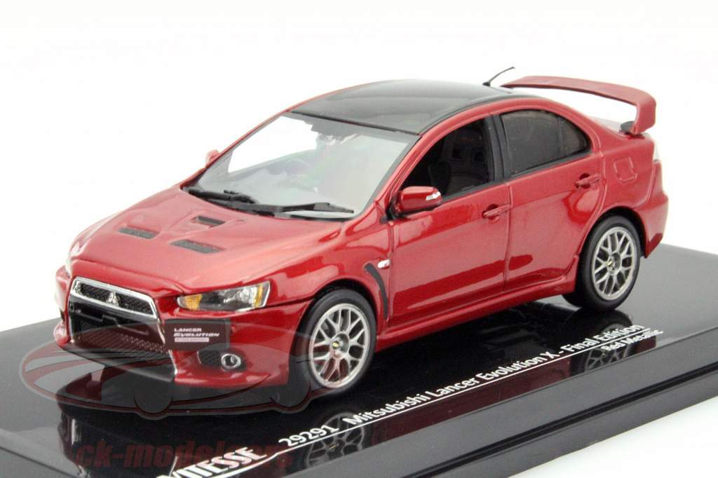 Mitsubishi Lancer Evolution X Jaar 2012 rood metalen 1:43 Vitesse