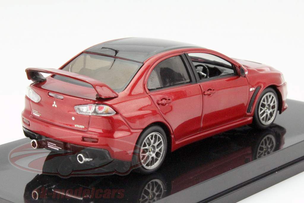 Mitsubishi Lancer Evolution X Jaar 2012 rood metalen 1:43 Vitesse