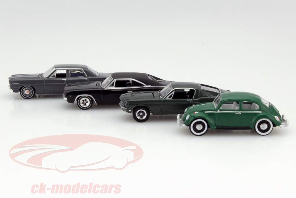 Steve McQueen Bullitt 4-Car Set 1:64 Greenlight