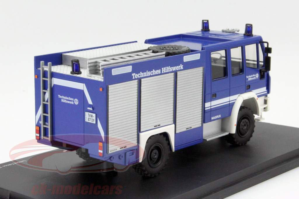 Iveco Magirus HLF 20/16 Technisches Hilfswerk bleu 1:43 Schuco