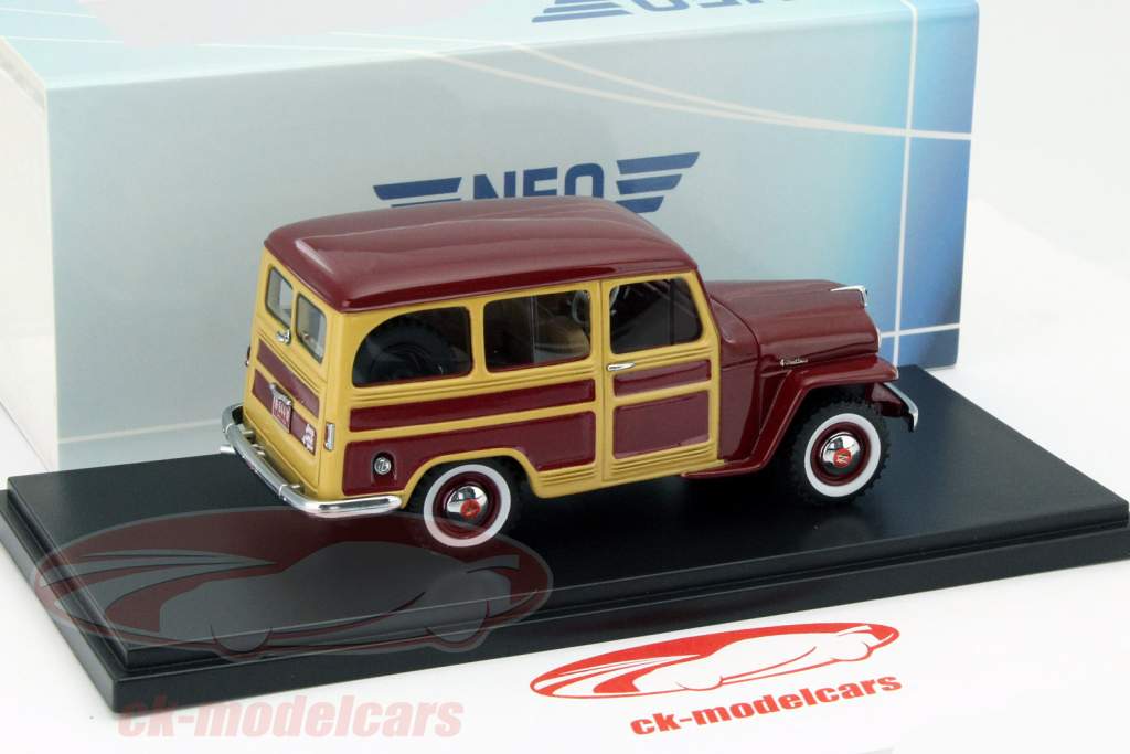 Willy's Jeep Station Wagon Year 1954 red 1:43 Neo