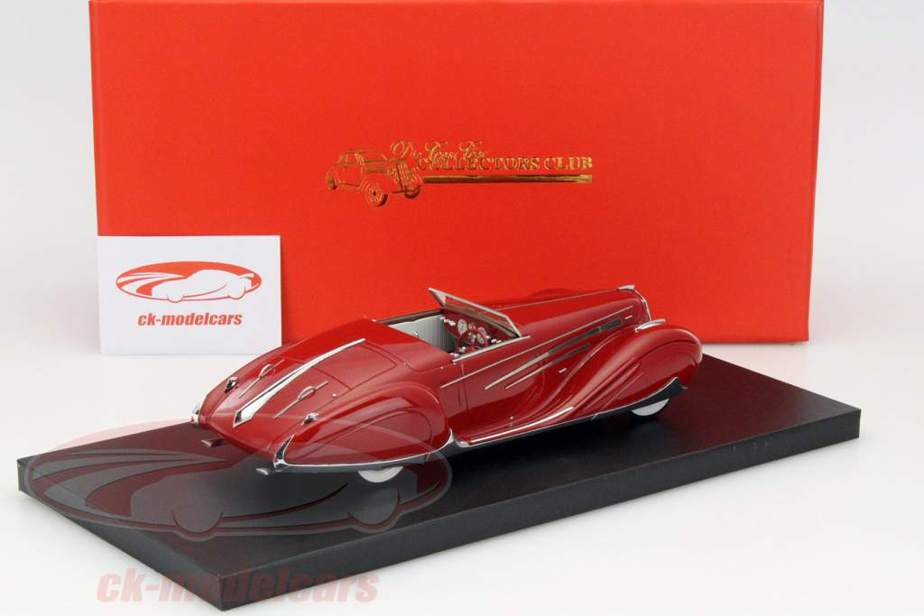 Delahaye Type 165 Ano 1939 vermelho 1:24 Diecast Car Collector's Club