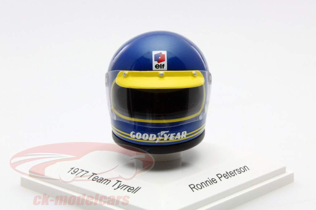 车手:鲁尼·皮特森~泰瑞尔 一级方程式1977年 头盔 1:8 TrueScale