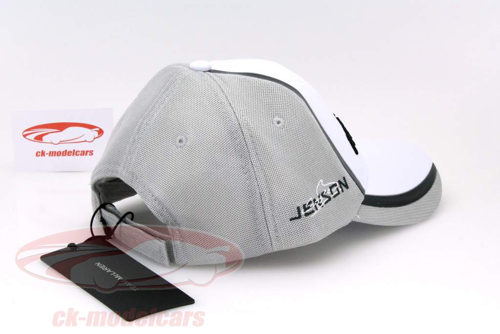 Jenson Button Driver Cap McLaren Mercedes Formel 1 2014 hvid / sort / grå