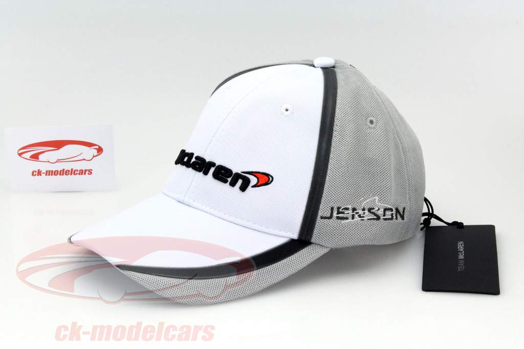 Jenson Button Driver Cap McLaren Mercedes Formel 1 2014 hvid / sort / grå