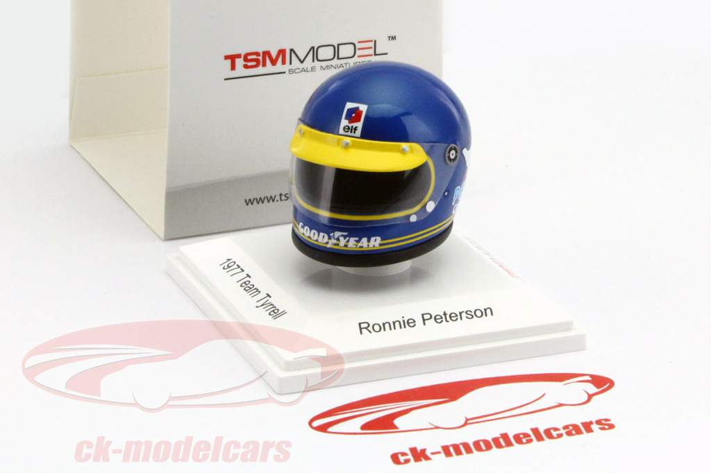 车手:鲁尼·皮特森~泰瑞尔 一级方程式1977年 头盔 1:8 TrueScale