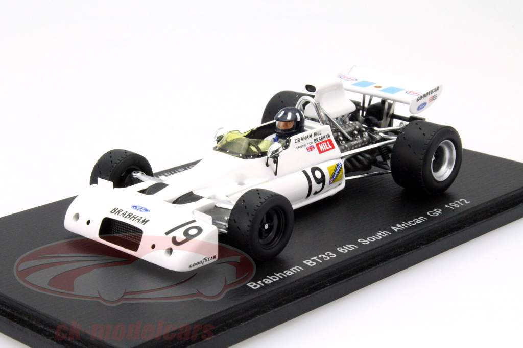Graham Hill Brabham BT33 #19 Südafrika GP Formel 1 1972 1:43 Spark