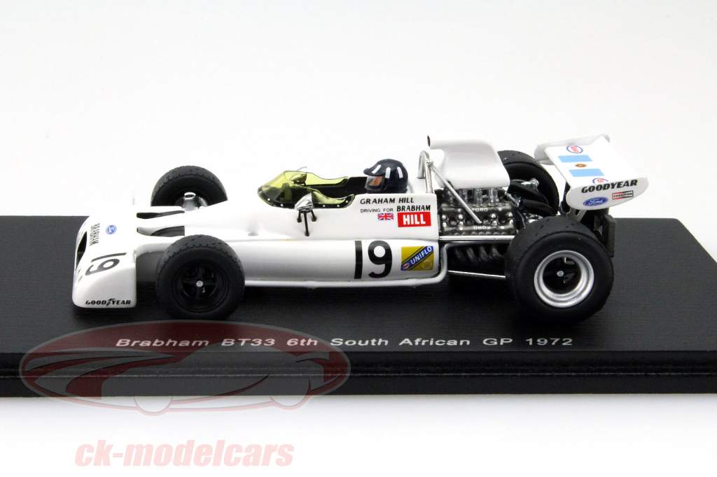 Graham Hill Brabham BT33 #19 Südafrika GP Formel 1 1972 1:43 Spark
