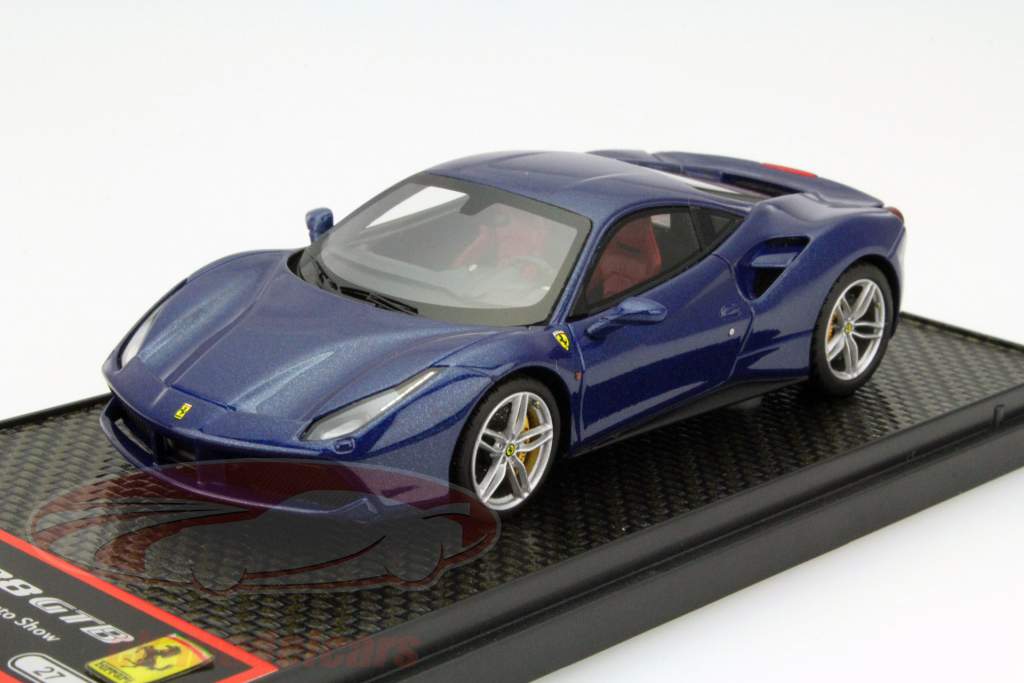 Ferrari 488 GTB År 2015 blå 1:43 BBR