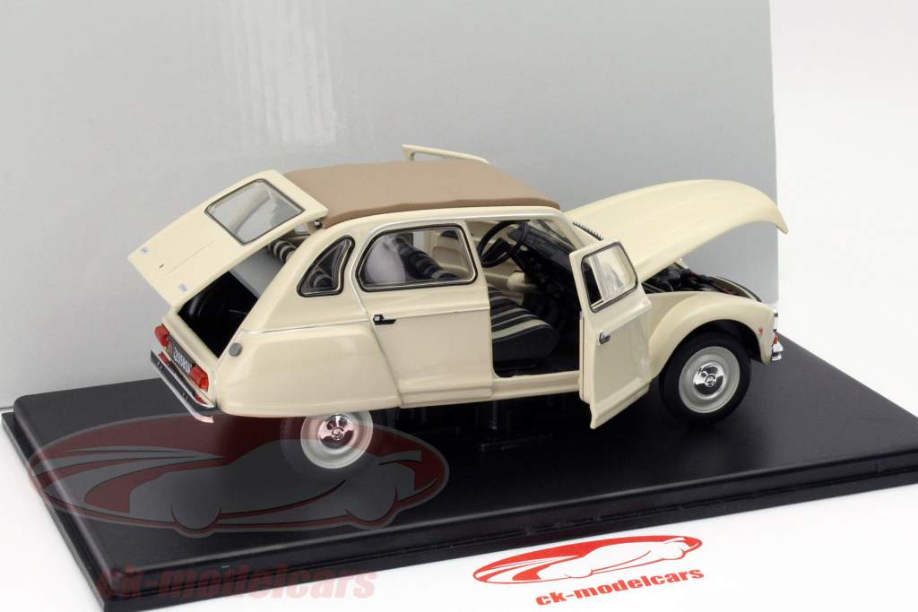 Citroen Dyane 6 Ano 1978 bege 1:24 Leo Models