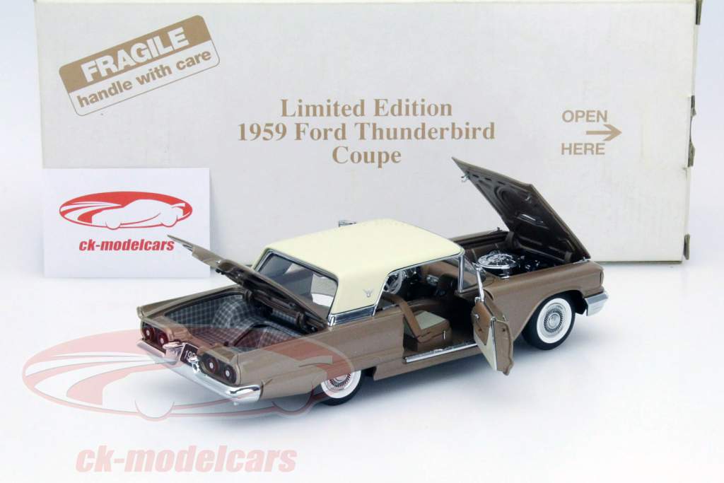 Ford Thunderbird Coupe 新年 1959 青铜 1:24 Danbury Mint