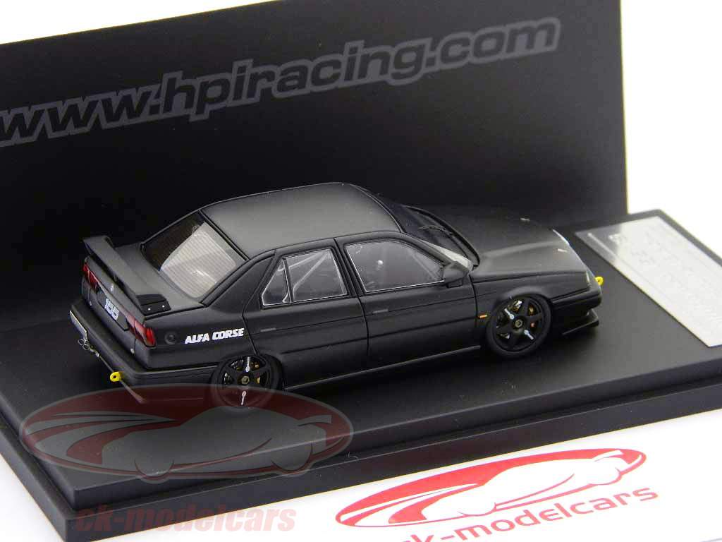 アルファロメオ155TSシルバーストーンプレーンボディバージョンマットブラック1時43 HPI