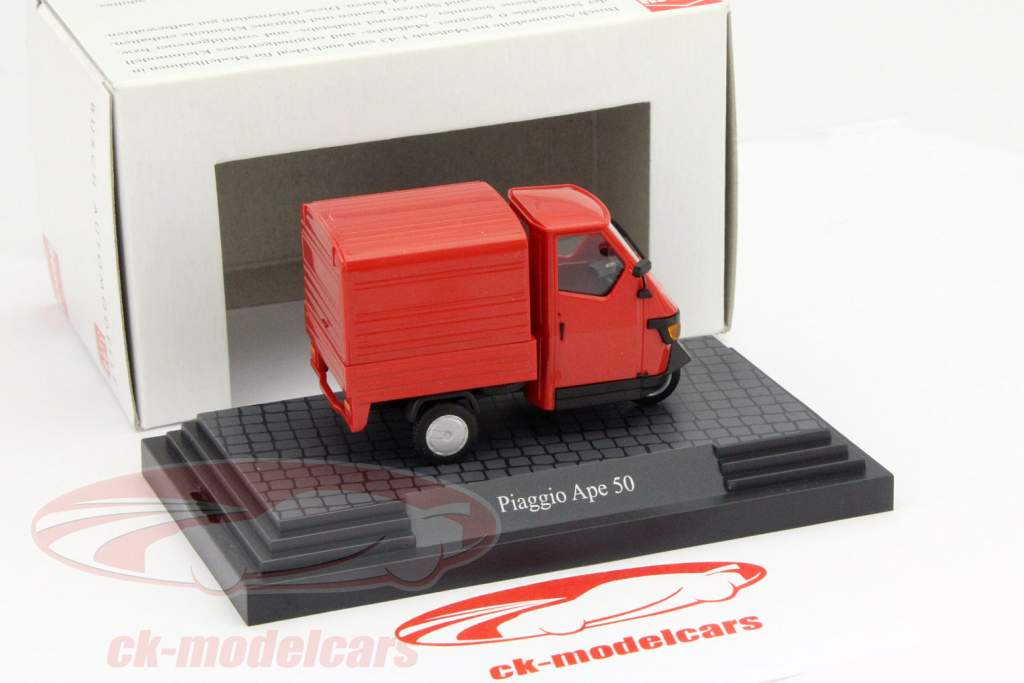 Piaggio Ape 50 Фургон красный 1:43 Busch
