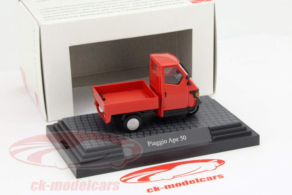 Piaggio Ape 50 Van rød 1:43 Busch