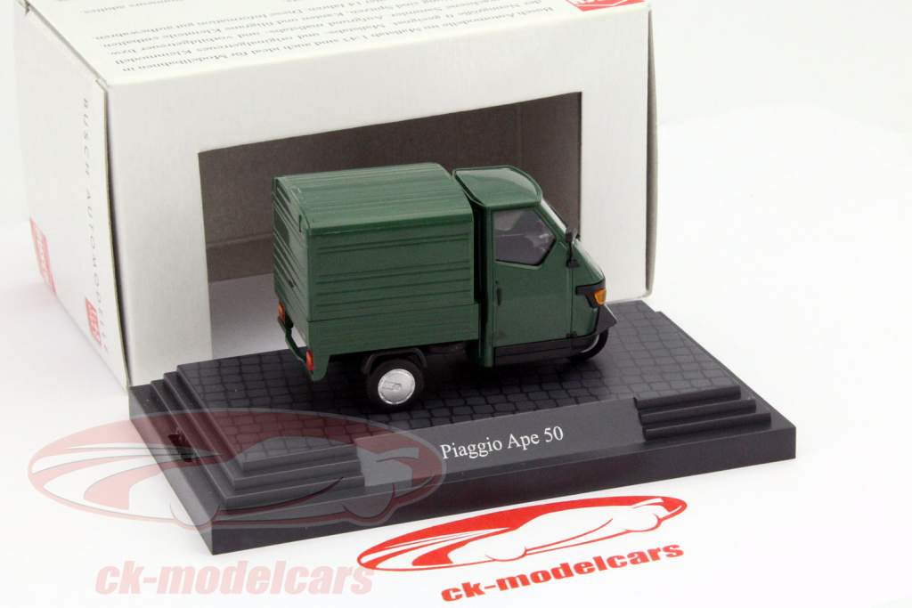 比亚乔 Ape 50 箱卡车 绿色 1:43 德国普旭 Busch