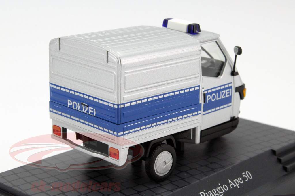 比亚乔 Ape 50 警方箱卡车1:43 德国普旭 Busch