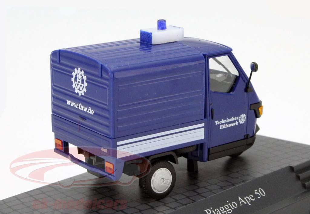 比亚乔 Ape 50 THW 箱卡车 1:43 德国普旭 Busch