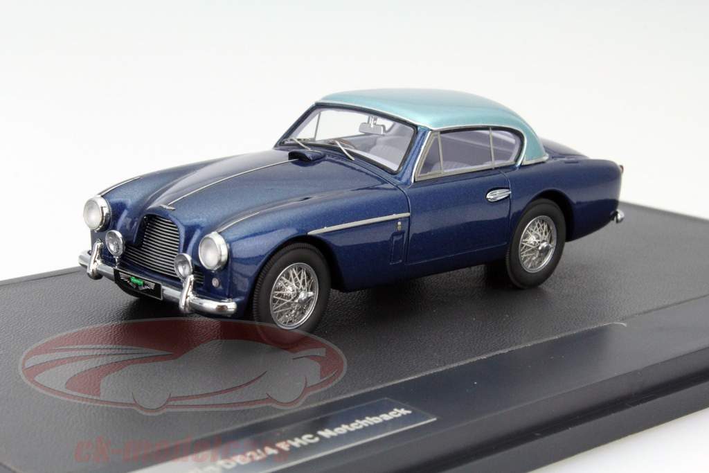 Aston Martin DB2/4 FHC Notchback Baujahr 1955 blau 1:43 Matrix