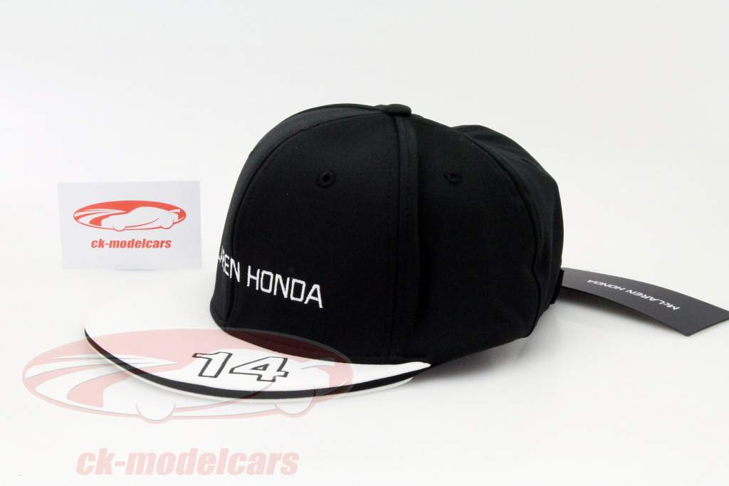 Fernando Alonso Driver Cap Formel 1 2015 Flat Peak Cap schwarz / weiß