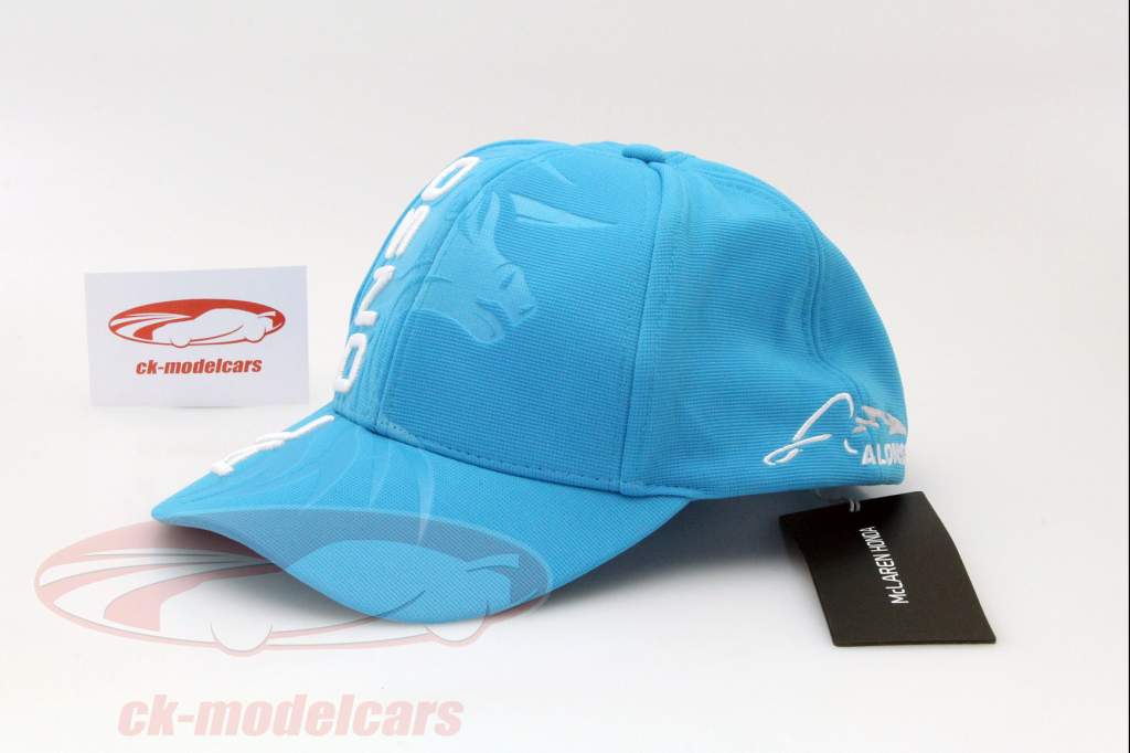 Fernando Alonso Driver Cap Formel 1 2015 Curved Peak Cap hellblau / weiß