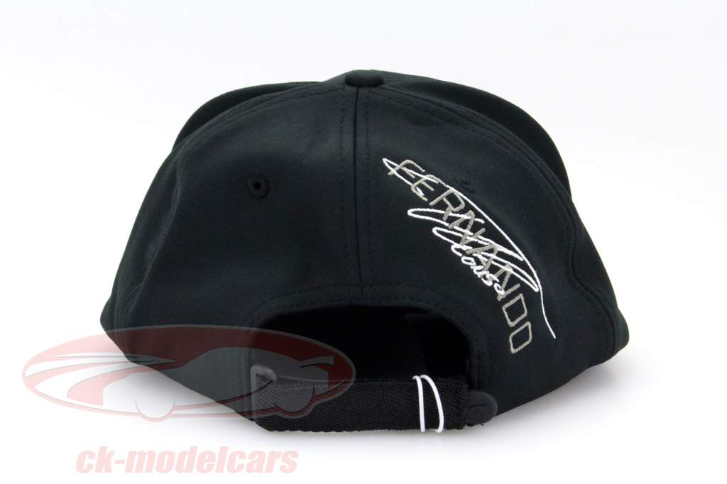 Fernando Alonso Driver Cap formula 1 2015 Flat Peak Cap black / white
