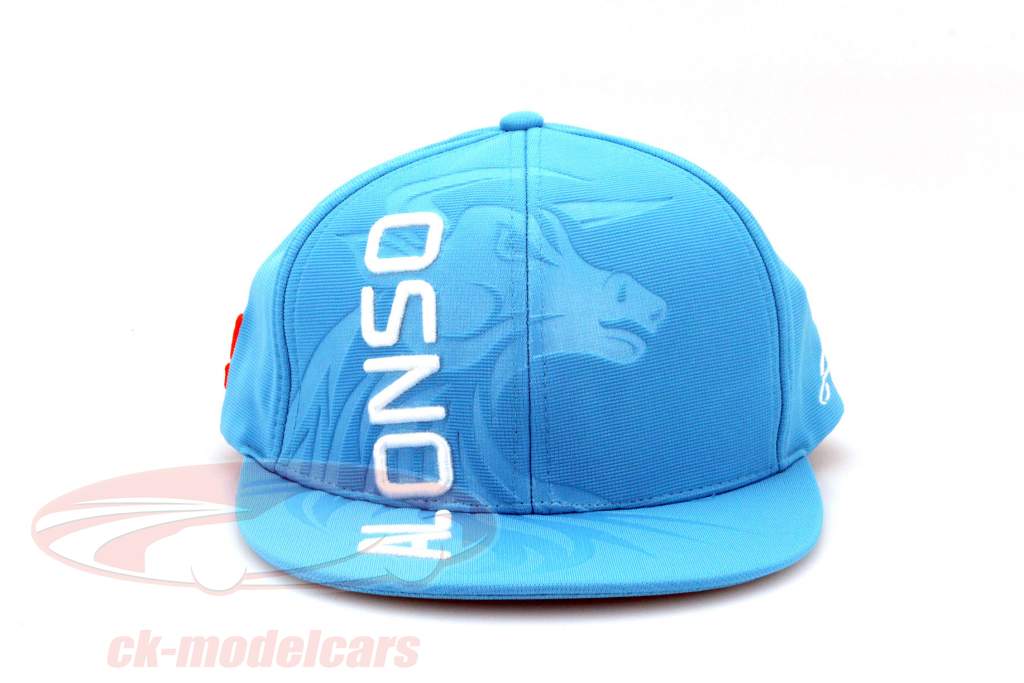 Fernando Alonso Driver Cap formula 1 2015 Flat Peak Cap Light Blue / white