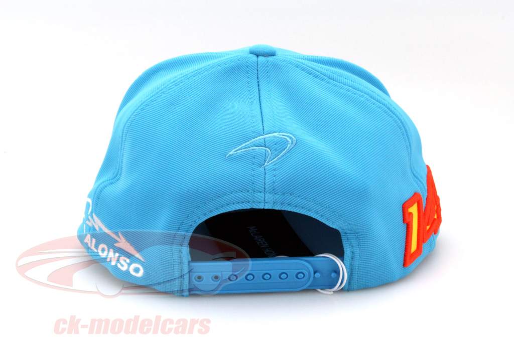 Fernando Alonso Driver Cap formula 1 2015 Flat Peak Cap Light Blue / white